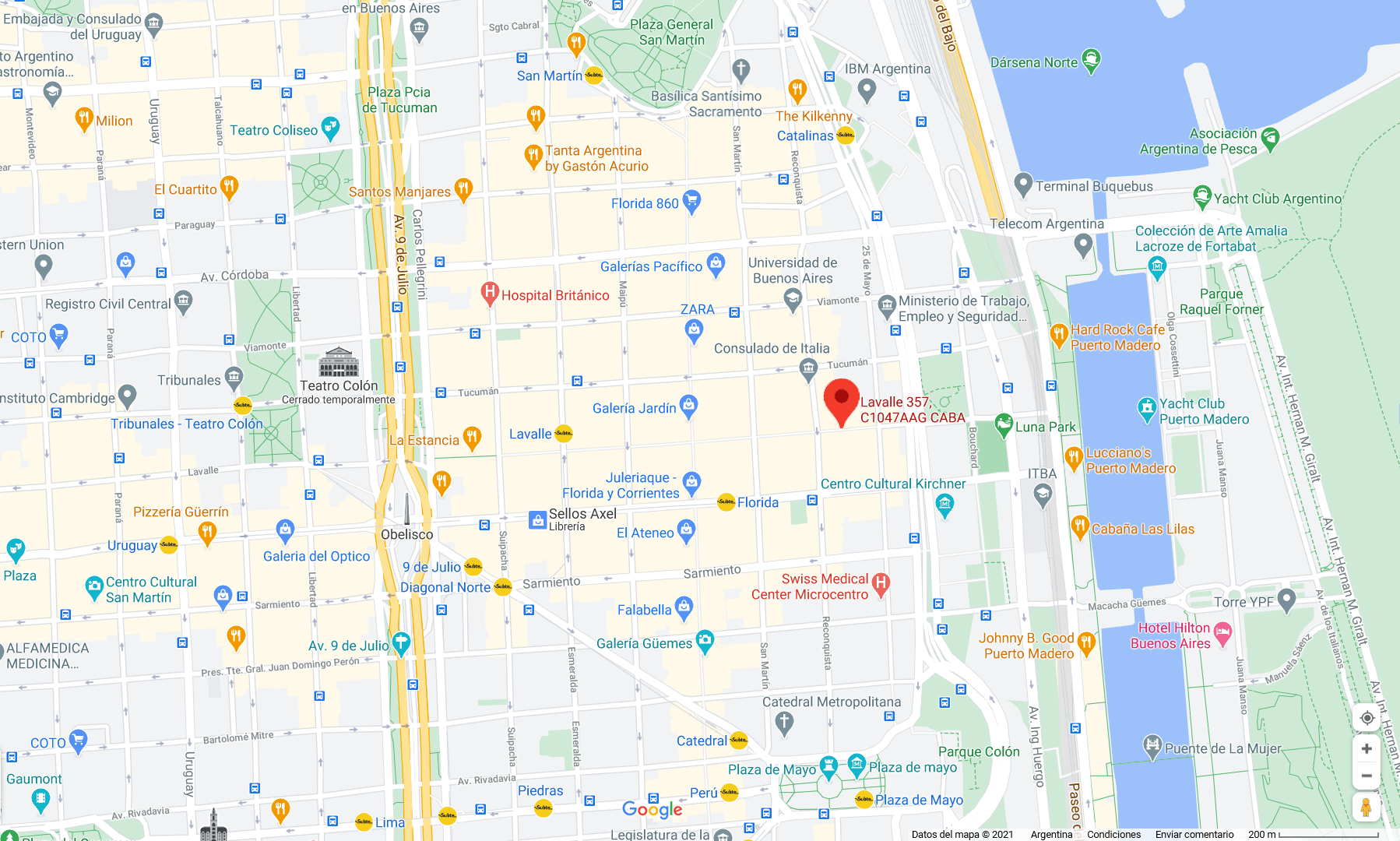 Mapa de MEG Consultora. Lavalle 357, 6º Piso, Oficina: 63