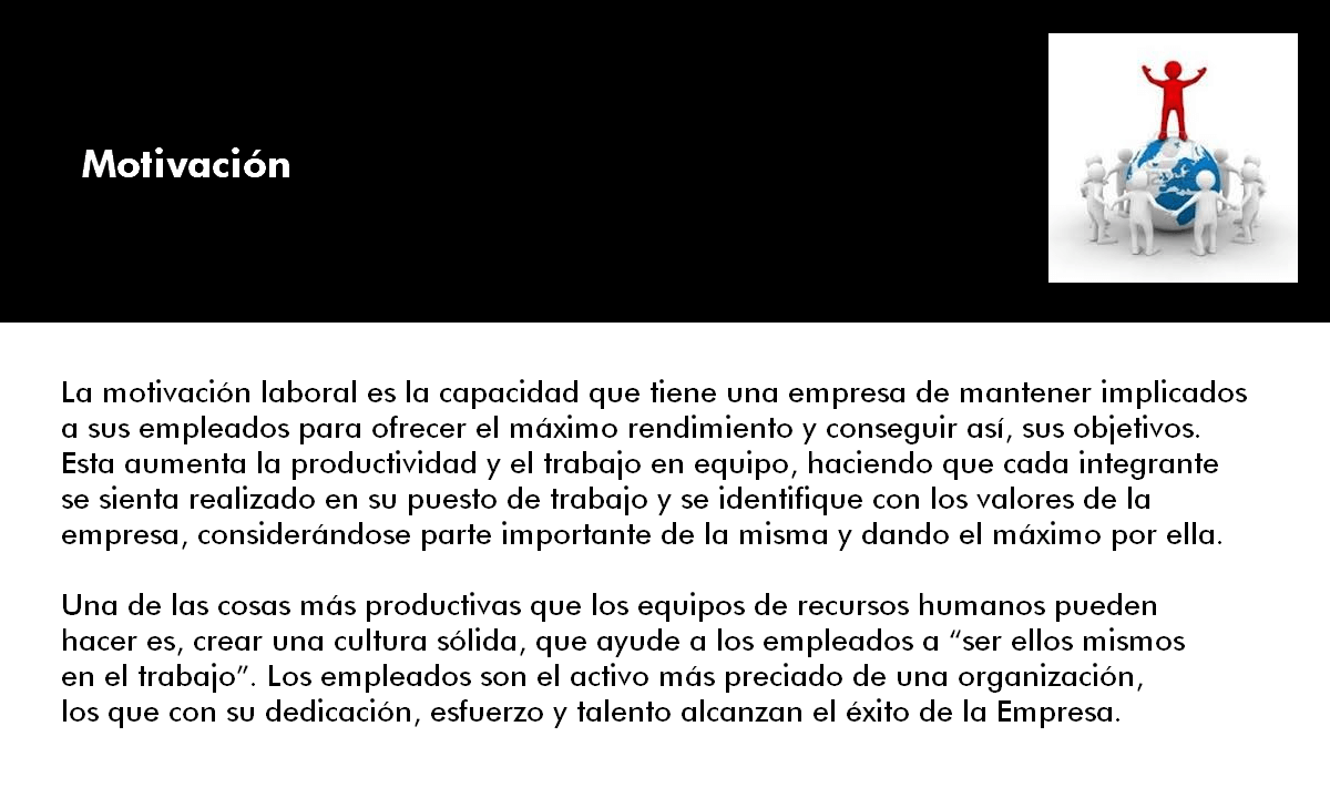 La motivación laboral